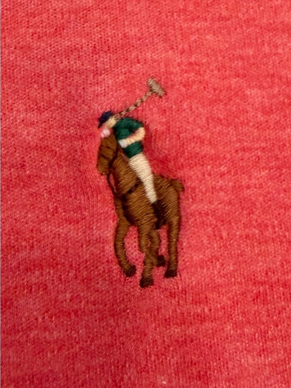 Polo by Ralph Lauren Men's Coral-Red Polo Shirt - Picture 3 of 6